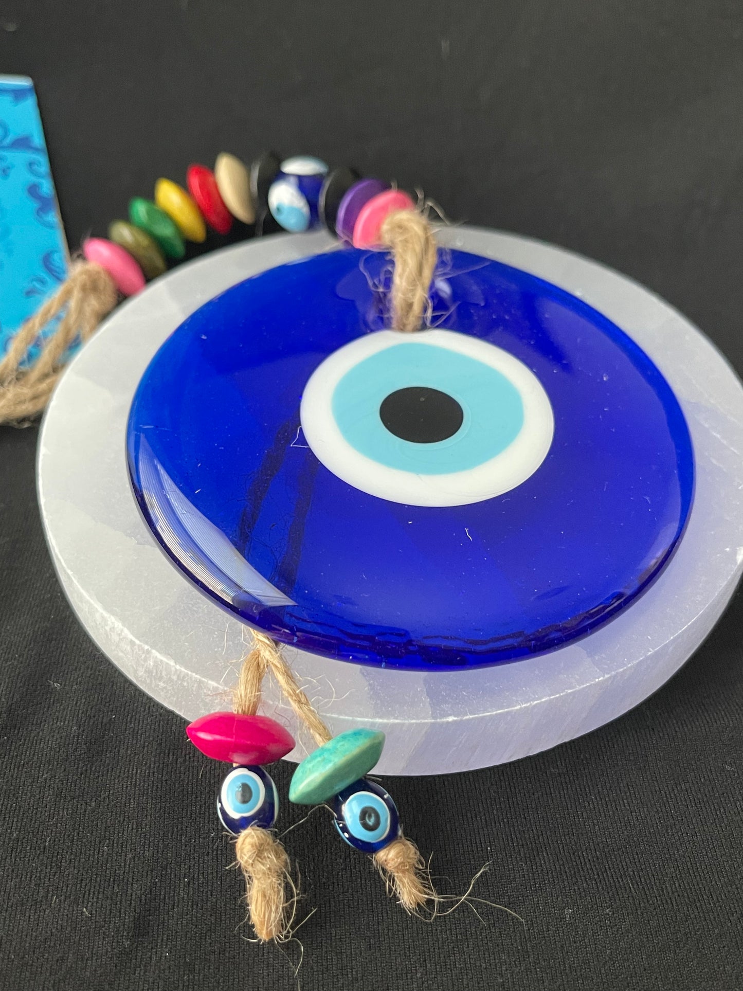 Evil Eye Decoration with Wooden Beads