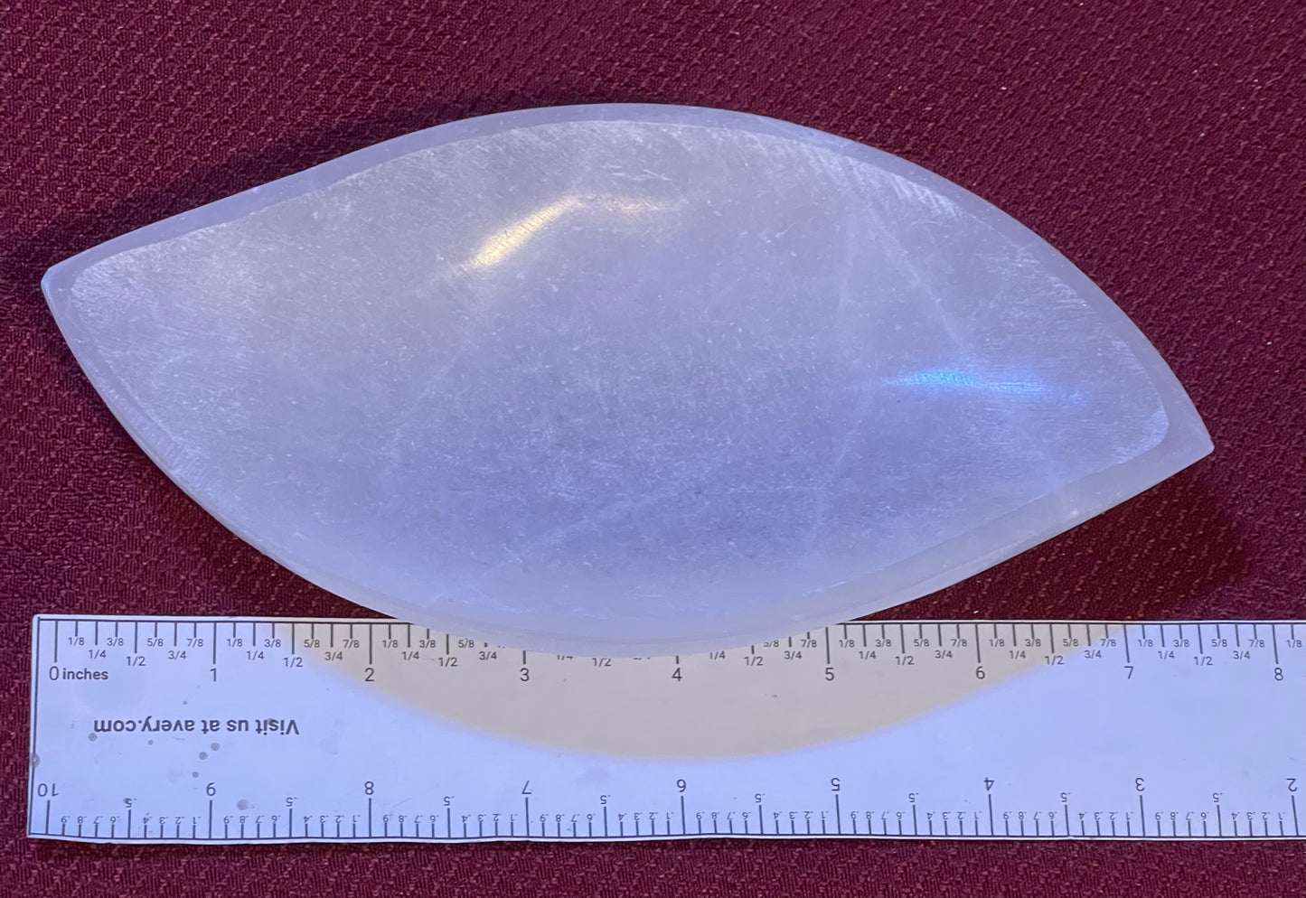 Selenite Leaf Bowl