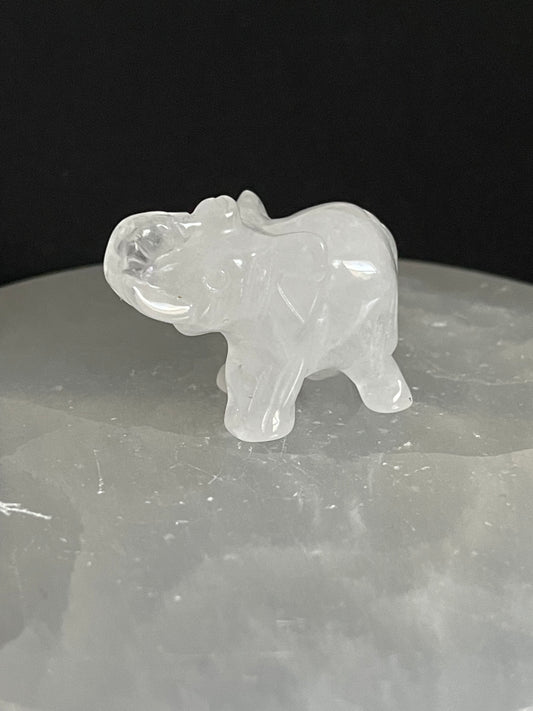 Clear Quartz Crystal Elephant Craving