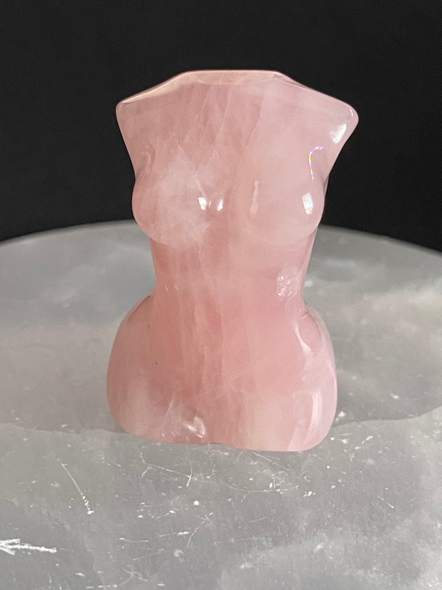 Rose Quartz Goddess Carving