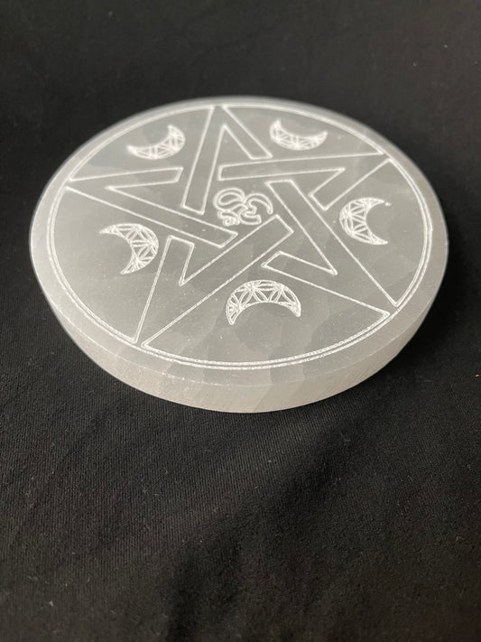 PENTACLE WITH OM CHARGING PLATE/INCENSE BURNER