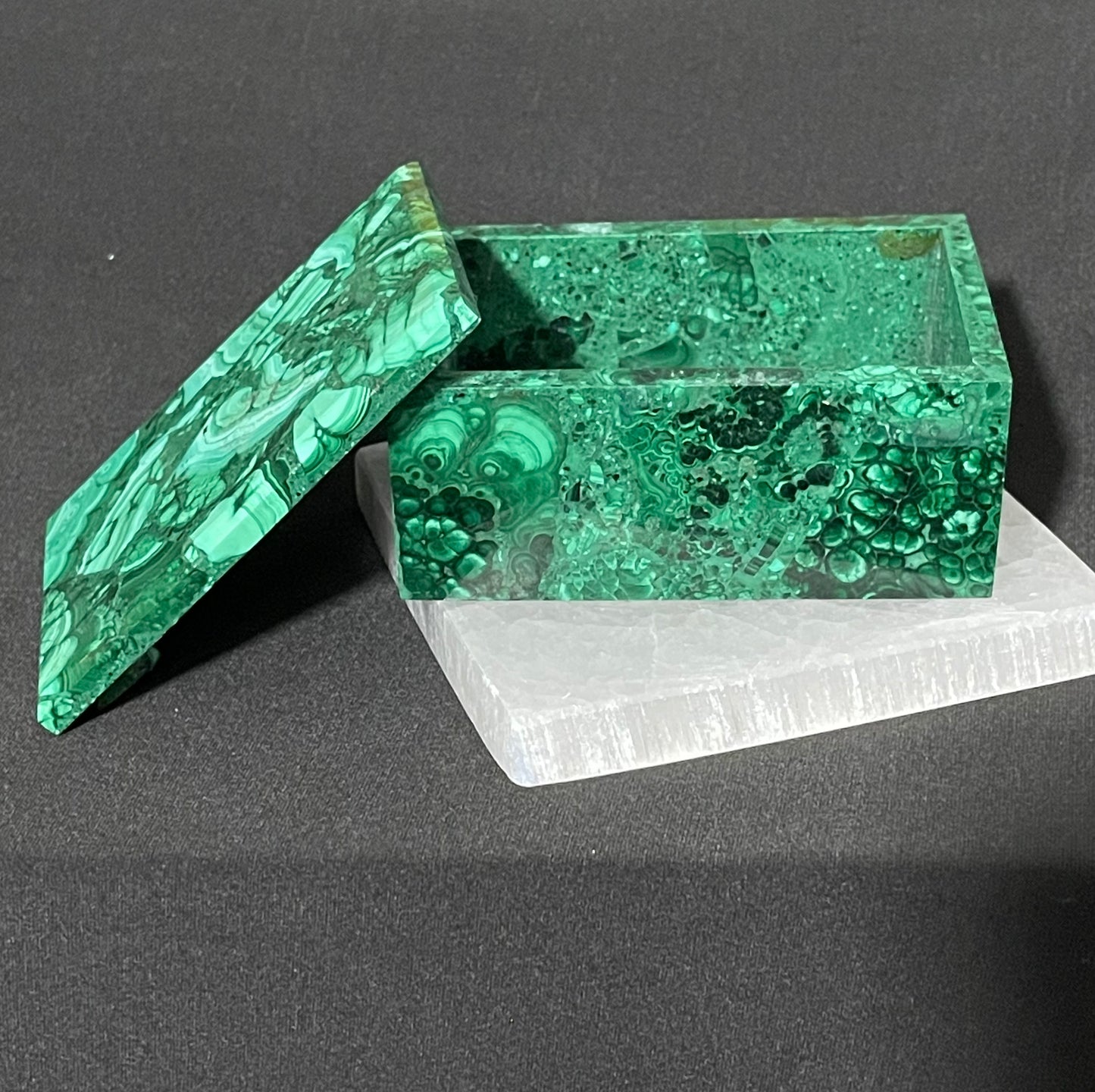 Malachite Box with Lid