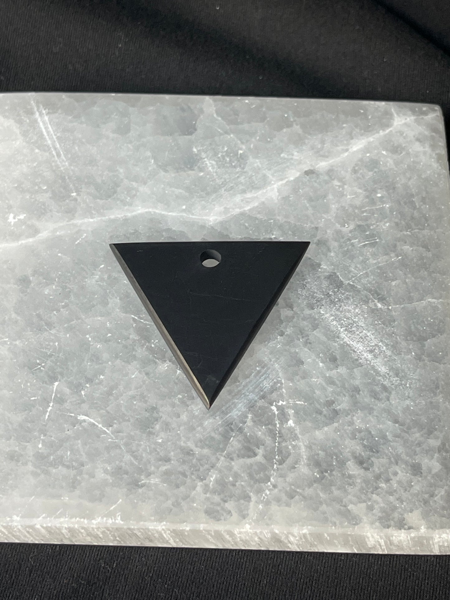 Russian Shungite Triangle Pendant