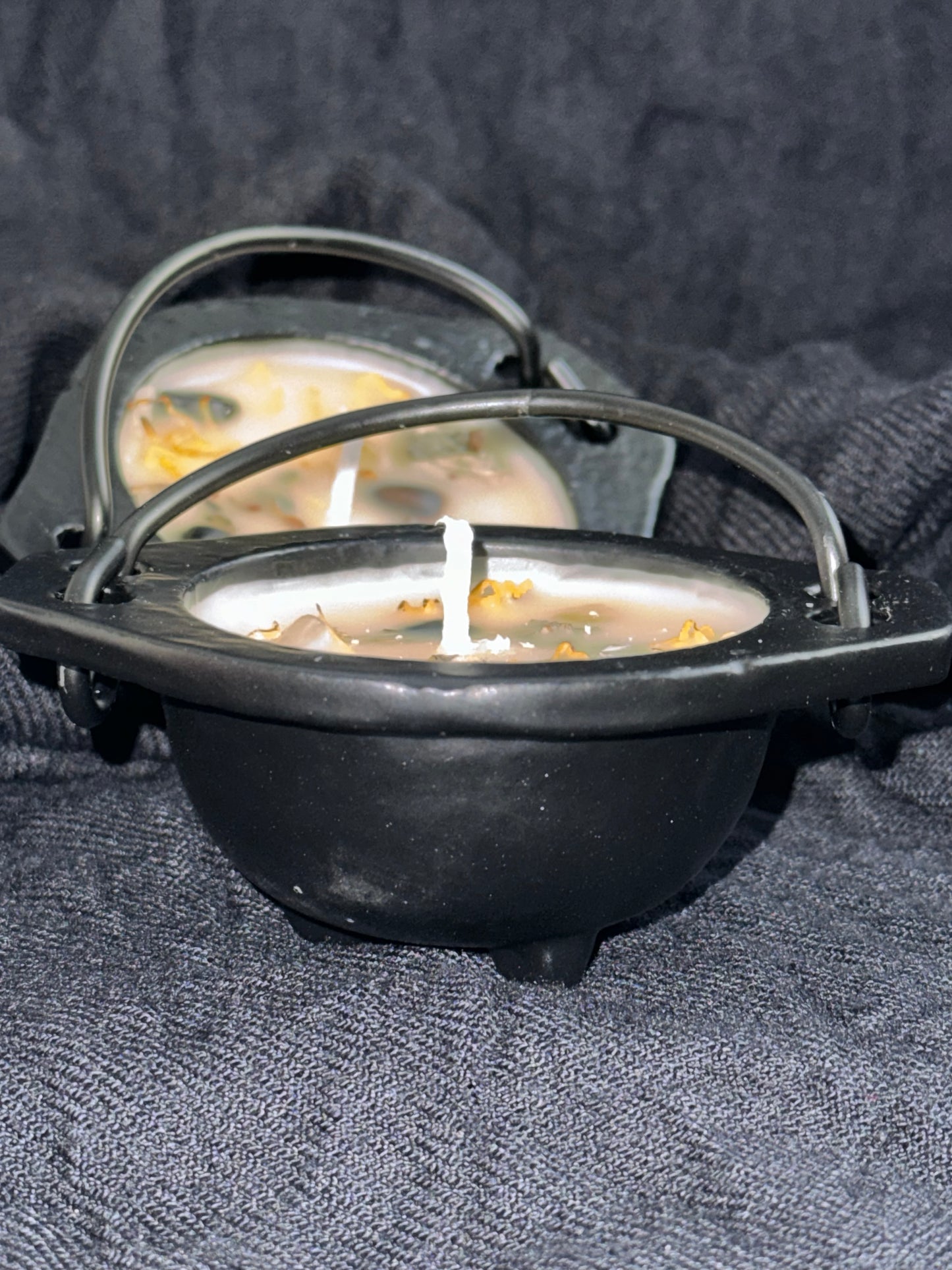 “Plenty Protection” Cast Iron Cauldron Candle