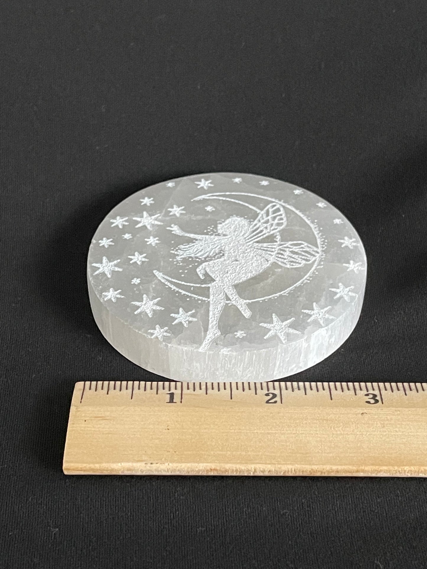 Selenite Etched Fairy