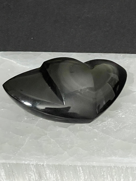 Rainbow Obsidian Double Heart