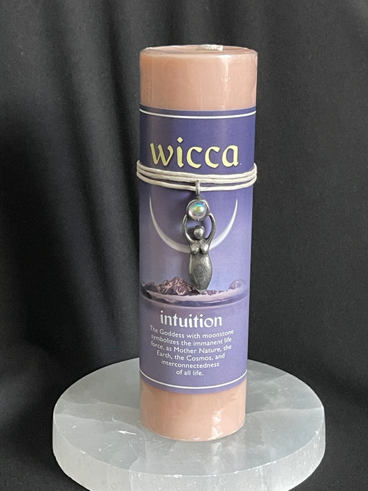 Wicca Pewter Pendant Candle Intution