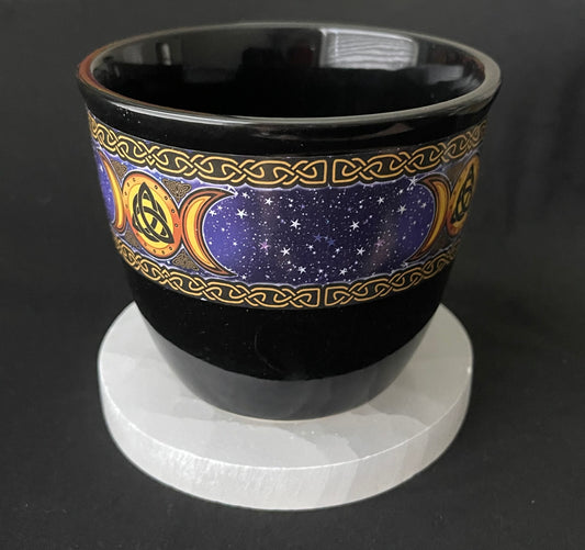 Triple Moon Smudge Pot