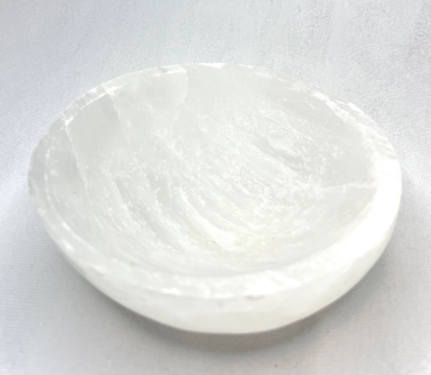 Selenite Round Bowl 8cm