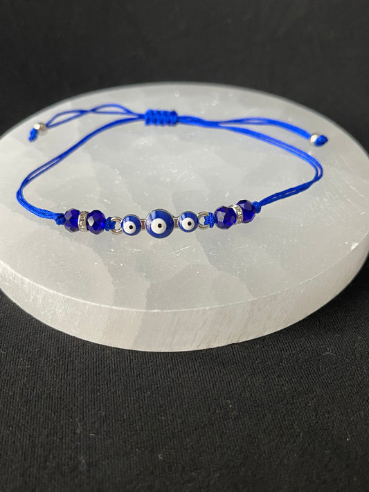 Adjustable Evil Eye Bracelet